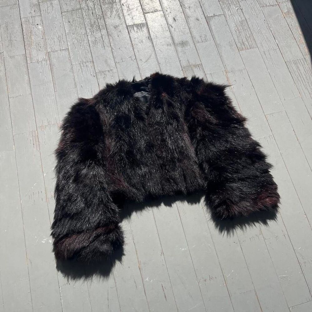 Faux Fur Old Money Y2K Cropped Overcoat